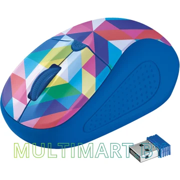 Мышь Trust Primo Blue Geometry картинка 2